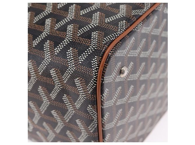 GOYARD Herringbone Vanity Muse Handtasche PVC 2way Schwarz Silber Auth 203159SM - Ansicht 13