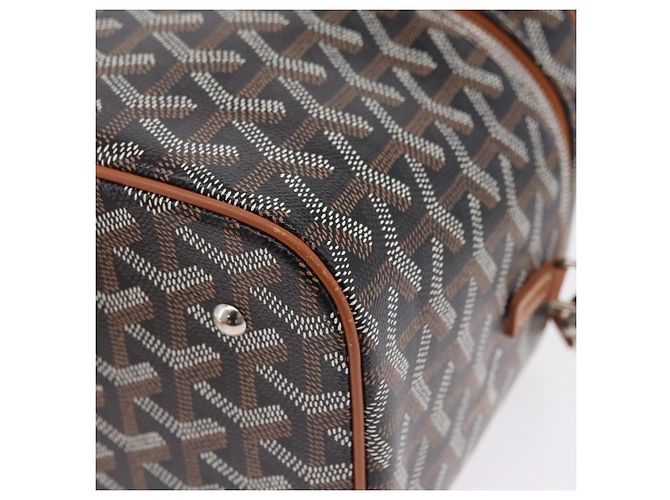 GOYARD Herringbone Vanity Muse Handtasche PVC 2way Schwarz Silber Auth 203159SM - Ansicht 14