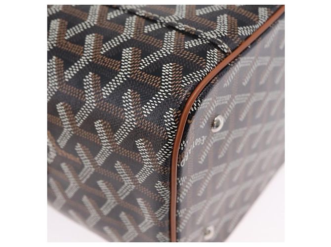 GOYARD Herringbone Vanity Muse Handtasche PVC 2way Schwarz Silber Auth 203159SM - Ansicht 15