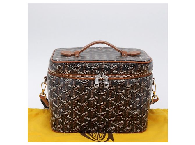 GOYARD Herringbone Vanity Muse Handtasche PVC 2way Schwarz Silber Auth 203159SM - Ansicht 29
