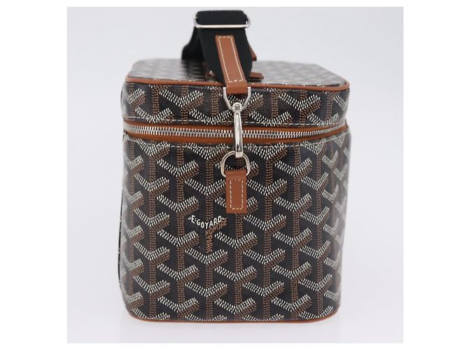 GOYARD Herringbone Vanity Muse Handtasche PVC 2way Schwarz Silber Auth 203159SM - Ansicht 5
