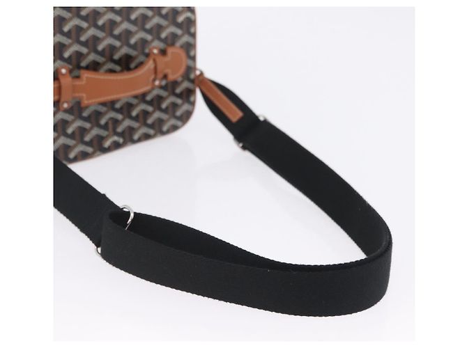 GOYARD Herringbone Vanity Muse Handtasche PVC 2way Schwarz Silber Auth 203159SM - Ansicht 9