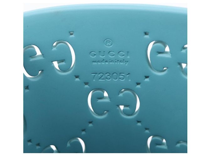 Bolsa de mão GUCCI Rubber Blue 723051 Auth 206264M Azul - vista 14