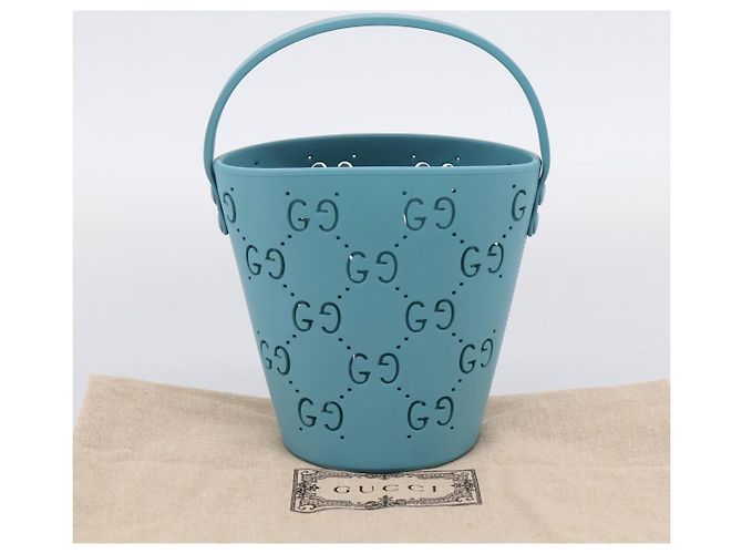 Bolsa de mão GUCCI Rubber Blue 723051 Auth 206264M Azul - vista 19