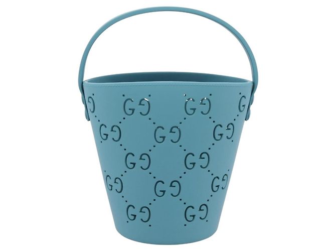 Bolsa de mão GUCCI Rubber Blue 723051 Auth 206264M Azul - vista 3