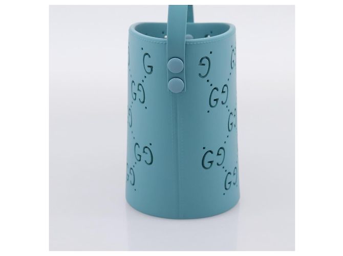 Bolsa de mão GUCCI Rubber Blue 723051 Auth 206264M Azul - vista 4