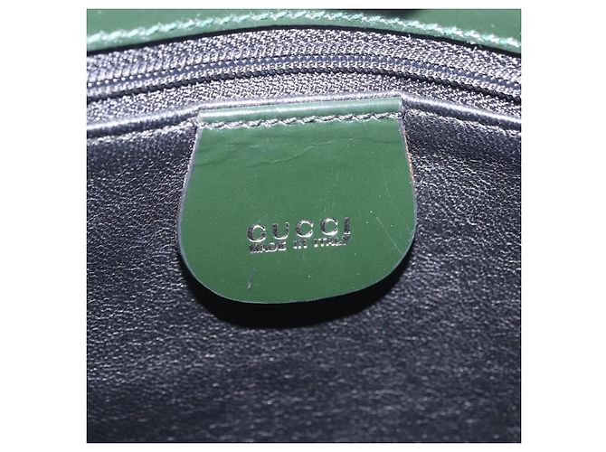 Borsa a tracolla GUCCI in pelle verniciata Nero Argento 001 2113 1677 Auth ka6380 - vista 20
