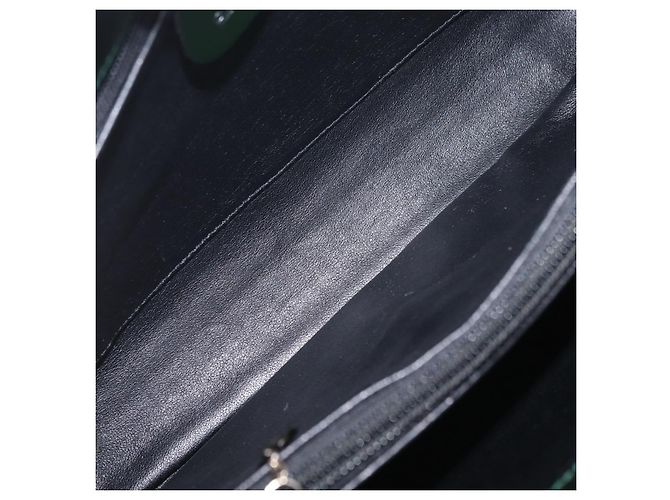 Borsa a tracolla GUCCI in pelle verniciata Nero Argento 001 2113 1677 Auth ka6380 - vista 21