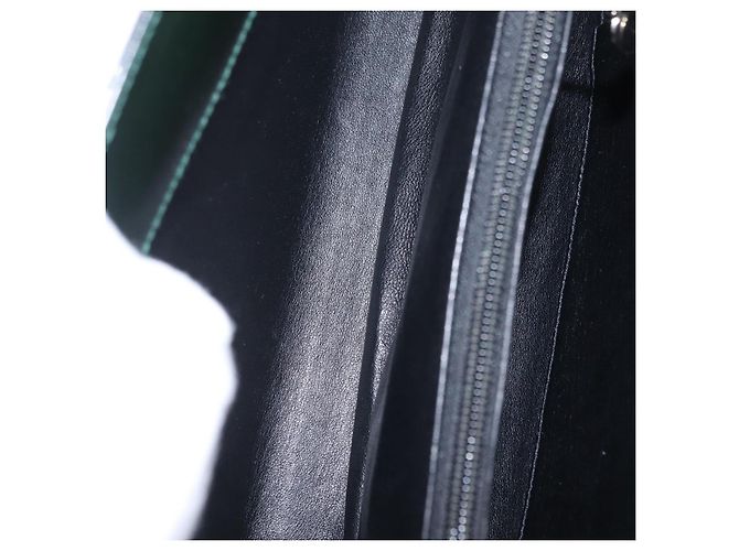 Borsa a tracolla GUCCI in pelle verniciata Nero Argento 001 2113 1677 Auth ka6380 - vista 24