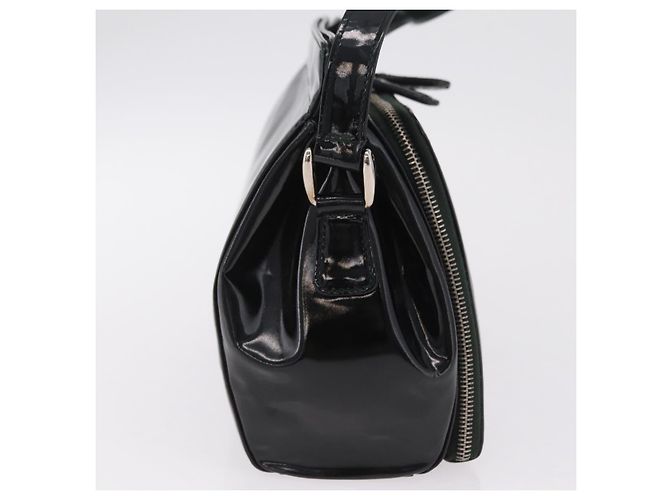 Borsa a tracolla GUCCI in pelle verniciata Nero Argento 001 2113 1677 Auth ka6380 - vista 5