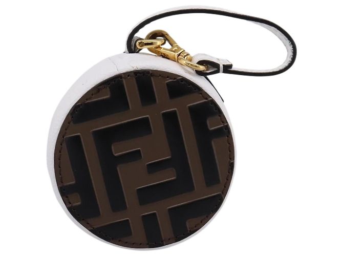 Porte-clé pochette FENDI Zucca Canvas Marron Or Auth bs37390A Doré - vue 2