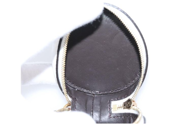 Porte-clé pochette FENDI Zucca Canvas Marron Or Auth bs37390A Doré - vue 21