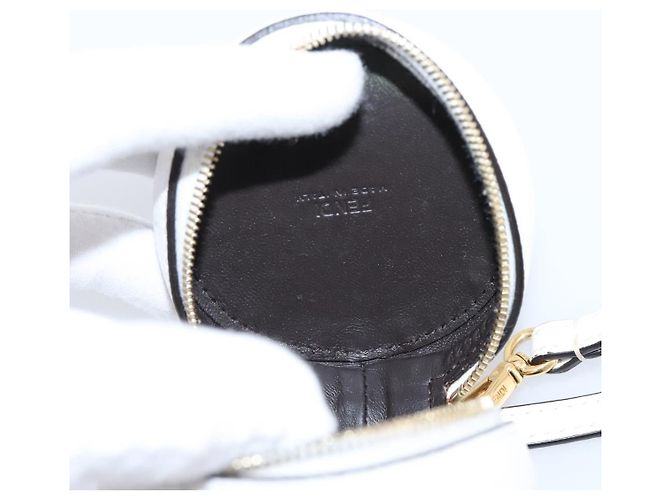 Porte-clé pochette FENDI Zucca Canvas Marron Or Auth bs37390A Doré - vue 22