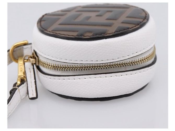 Porte-clé pochette FENDI Zucca Canvas Marron Or Auth bs37390A Doré - vue 3