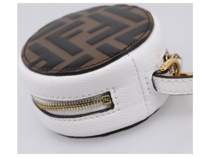 Porte-clé pochette FENDI Zucca Canvas Marron Or Auth bs37390A Doré - vue 6