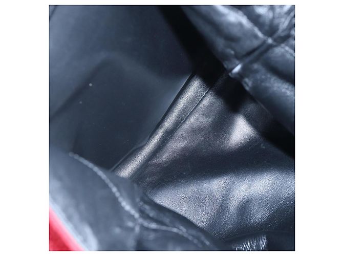Céline Borsa a spalla CELINE in tessuti lavorati a maglia Rosso Argento Auth 203021V - vista 11