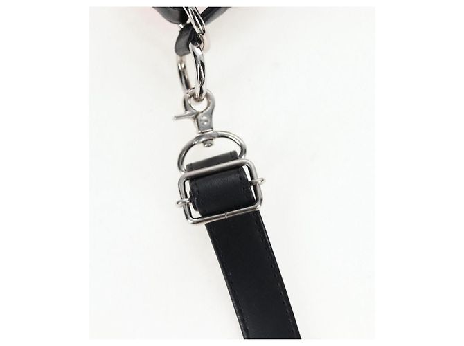 Céline Borsa a spalla CELINE in tessuti lavorati a maglia Rosso Argento Auth 203021V - vista 15