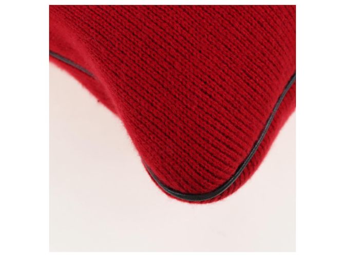 Céline Borsa a spalla CELINE in tessuti lavorati a maglia Rosso Argento Auth 203021V - vista 18