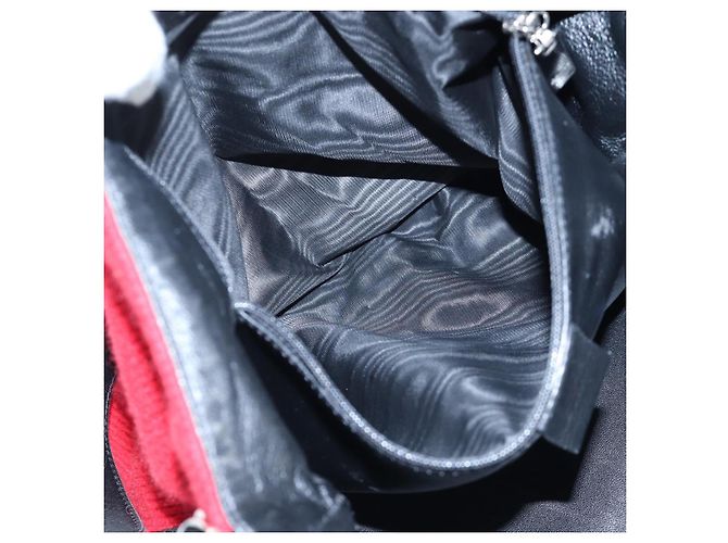 Céline Borsa a spalla CELINE in tessuti lavorati a maglia Rosso Argento Auth 203021V - vista 27