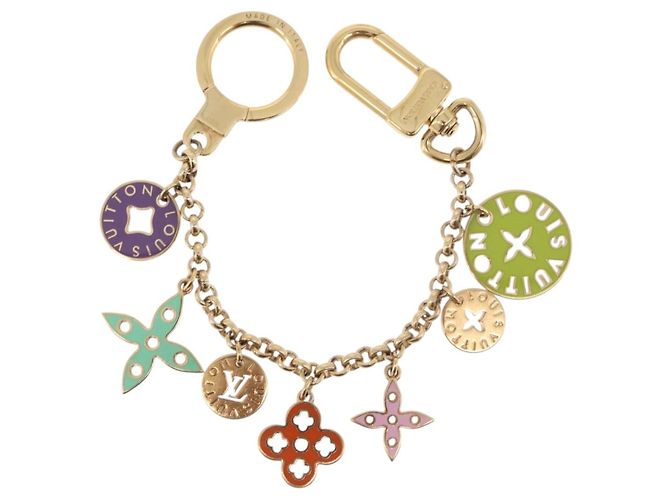 LOUIS VUITTON Porte Cles Chainne Looping Metal Multicolor M66005 LV Auth mr3034A Multicolore - vista 13