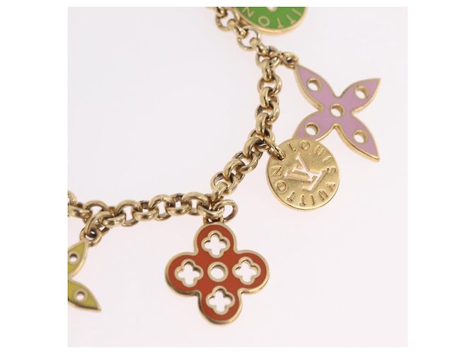 LOUIS VUITTON Porte Cles Chainne Looping Metal Multicolor M66005 LV Auth mr3034A Multicolore - vista 14