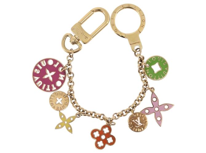 LOUIS VUITTON Porte Cles Chainne Looping Metal Multicolor M66005 LV Auth mr3034A Multicolore - vista 7