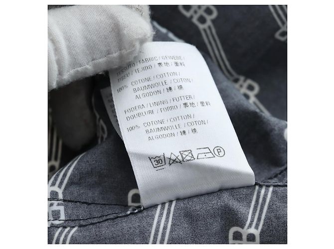 Camicia a maniche corte BALENCIAGA in cotone 39 Nero Auth 203728M - vista 21