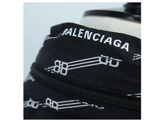 Camicia a maniche corte BALENCIAGA in cotone 39 Nero Auth 203728M - vista 5
