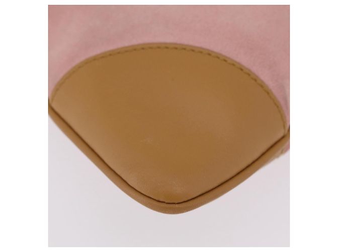 Bolsa de Ombro GUCCI Bamboo Jackie Suede Pink Gold 001 4060 Auth 206044A Rosa Dourado - vista 12