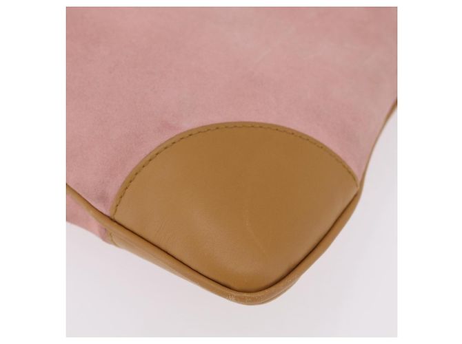 Bolsa de Ombro GUCCI Bamboo Jackie Suede Pink Gold 001 4060 Auth 206044A Rosa Dourado - vista 13