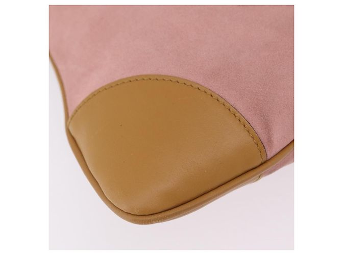 Bolsa de Ombro GUCCI Bamboo Jackie Suede Pink Gold 001 4060 Auth 206044A Rosa Dourado - vista 14