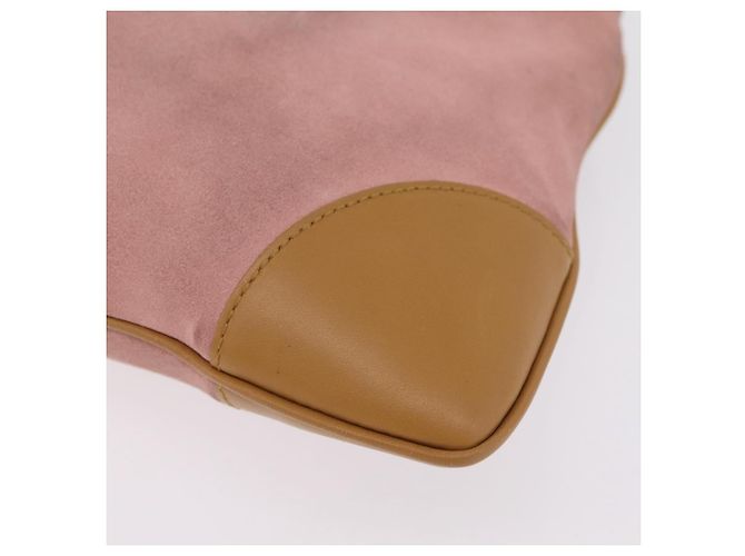 Bolsa de Ombro GUCCI Bamboo Jackie Suede Pink Gold 001 4060 Auth 206044A Rosa Dourado - vista 15