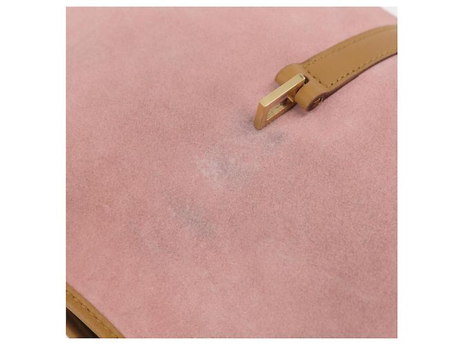 Bolsa de Ombro GUCCI Bamboo Jackie Suede Pink Gold 001 4060 Auth 206044A Rosa Dourado - vista 19