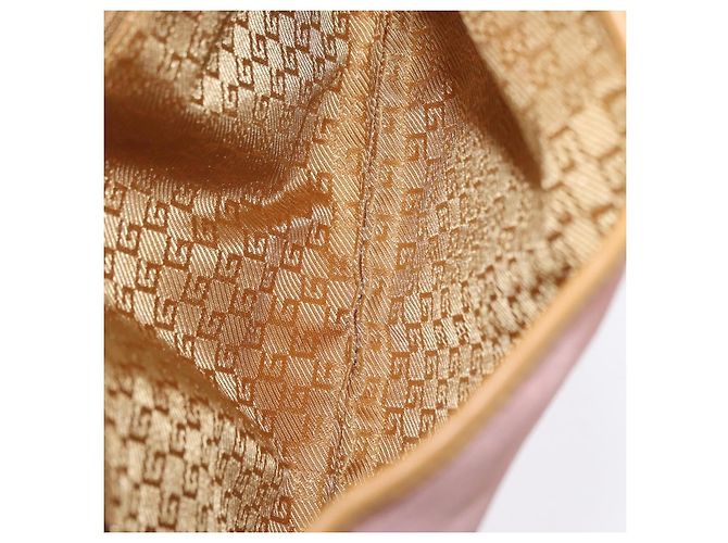 Bolsa de Ombro GUCCI Bamboo Jackie Suede Pink Gold 001 4060 Auth 206044A Rosa Dourado - vista 21