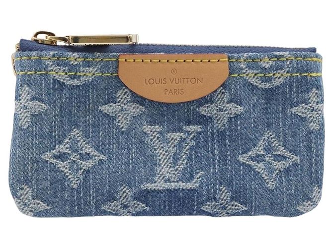 LOUIS VUITTON Monogram Denim Pochette Cles Coin Purse Blue M82961 Auth mr2995V Azul Monograma - vista 13