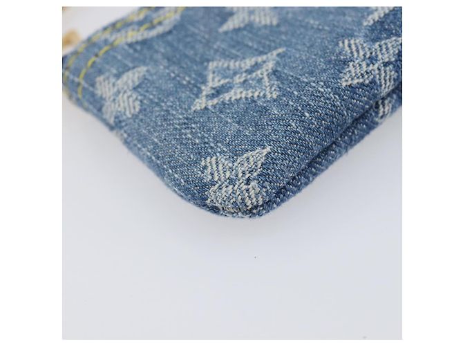 LOUIS VUITTON Monogram Denim Pochette Cles Coin Purse Blue M82961 Auth mr2995V Azul Monograma - vista 14