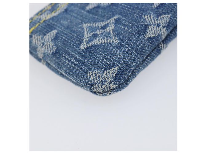 LOUIS VUITTON Monogram Denim Pochette Cles Coin Purse Blue M82961 Auth mr2995V Azul Monograma - vista 16