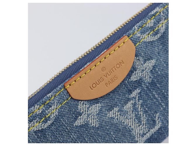 LOUIS VUITTON Monogram Denim Pochette Cles Coin Purse Blue M82961 Auth mr2995V Azul Monograma - vista 17