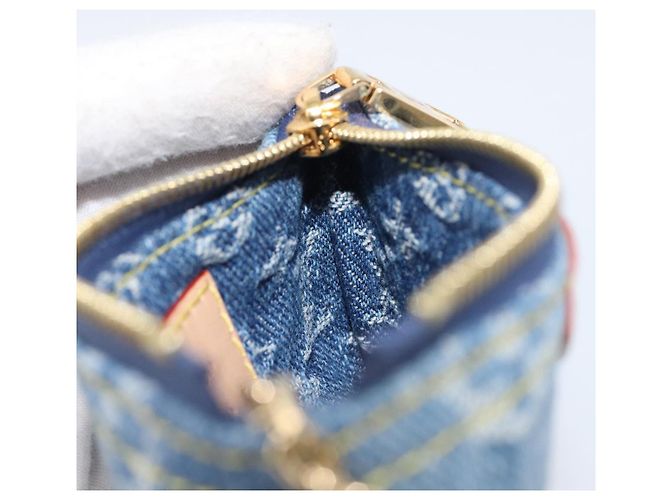 LOUIS VUITTON Monogram Denim Pochette Cles Coin Purse Blue M82961 Auth mr2995V Azul Monograma - vista 18