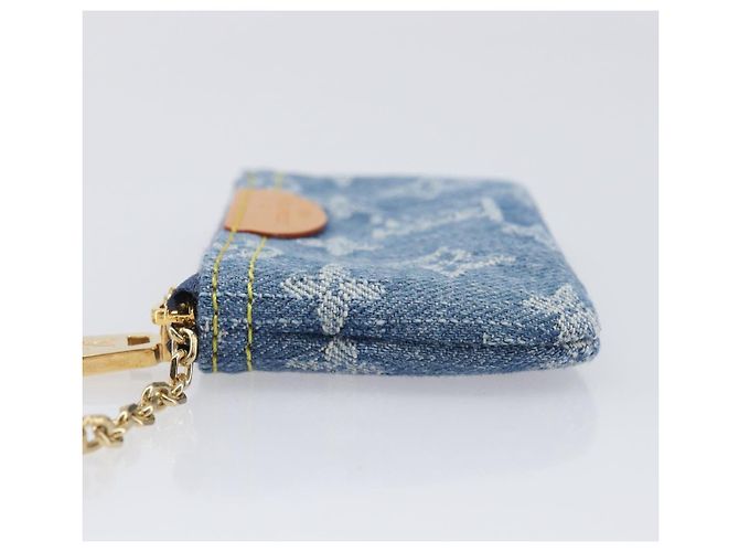 LOUIS VUITTON Monogram Denim Pochette Cles Coin Purse Blue M82961 Auth mr2995V Azul Monograma - vista 4