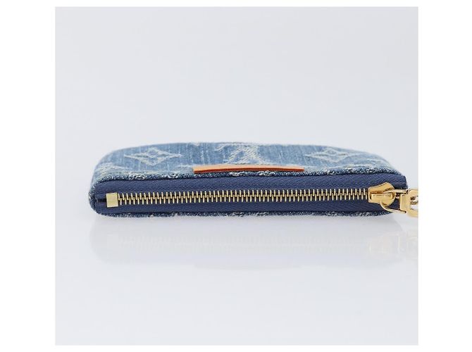 LOUIS VUITTON Monogram Denim Pochette Cles Coin Purse Blue M82961 Auth mr2995V Azul Monograma - vista 5