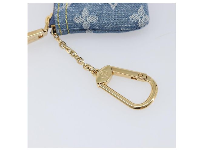 LOUIS VUITTON Monogram Denim Pochette Cles Coin Purse Blue M82961 Auth mr2995V Azul Monograma - vista 8