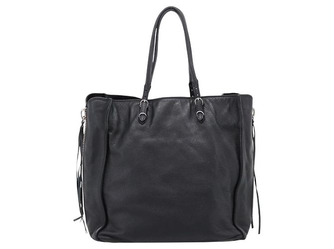 Borsa a mano Balenciaga Mini Paper A4 in pelle nera e argento 357330 Auth mr2968A Nero - vista 2