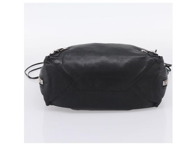 Borsa a mano Balenciaga Mini Paper A4 in pelle nera e argento 357330 Auth mr2968A Nero - vista 5