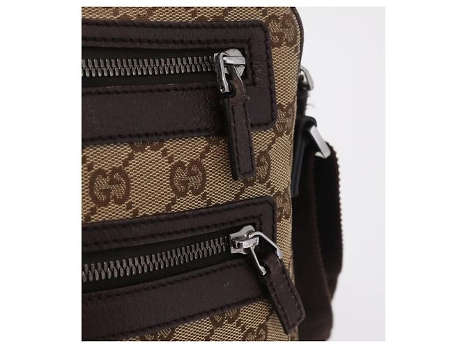GUCCI GG Canvas Schultertasche Beige Silver 92551 Auth ep16248 Silber - Ansicht 15