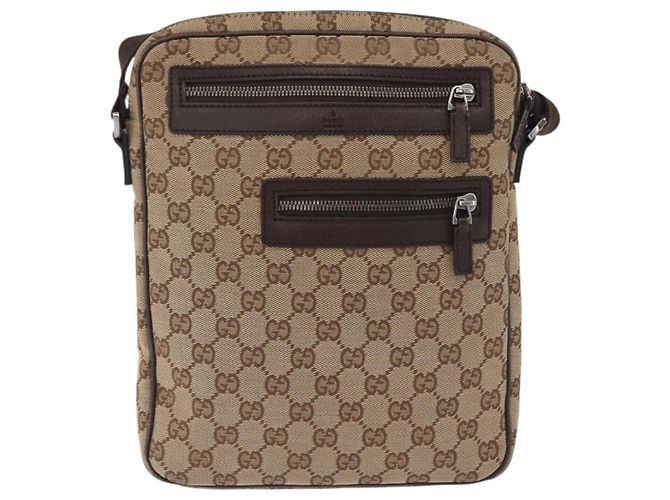 GUCCI GG Canvas Schultertasche Beige Silver 92551 Auth ep16248 Silber - Ansicht 2