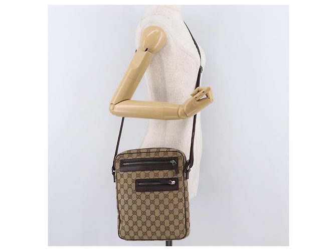 GUCCI GG Canvas Schultertasche Beige Silver 92551 Auth ep16248 Silber - Ansicht 26