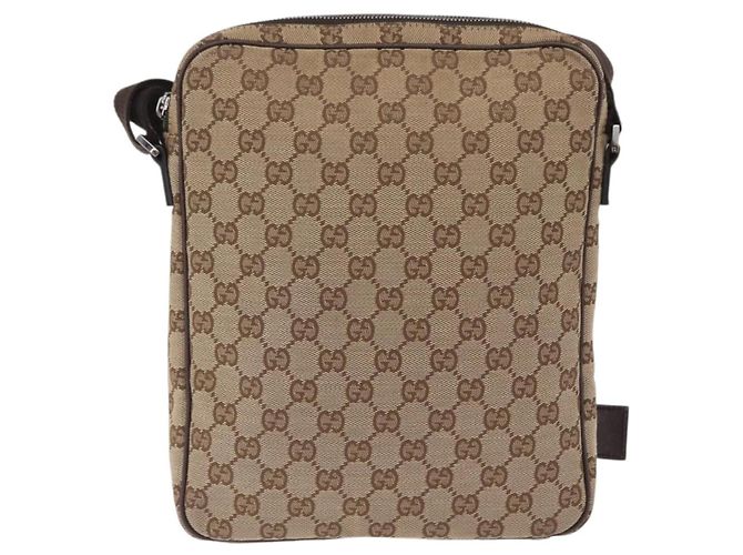GUCCI GG Canvas Schultertasche Beige Silver 92551 Auth ep16248 Silber - Ansicht 3