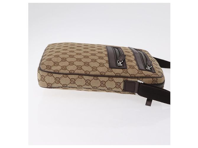 GUCCI GG Canvas Schultertasche Beige Silver 92551 Auth ep16248 Silber - Ansicht 4