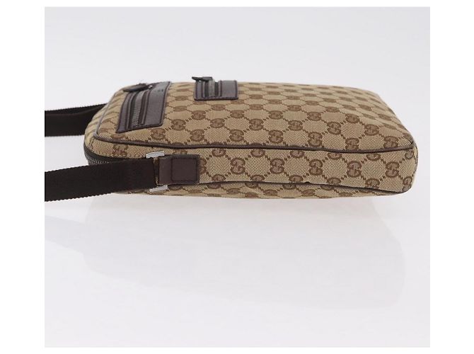 GUCCI GG Canvas Schultertasche Beige Silver 92551 Auth ep16248 Silber - Ansicht 5